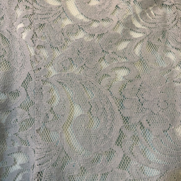 Light Turquoise knee-length lace skirt Size 14 - Picture 3 of 7
